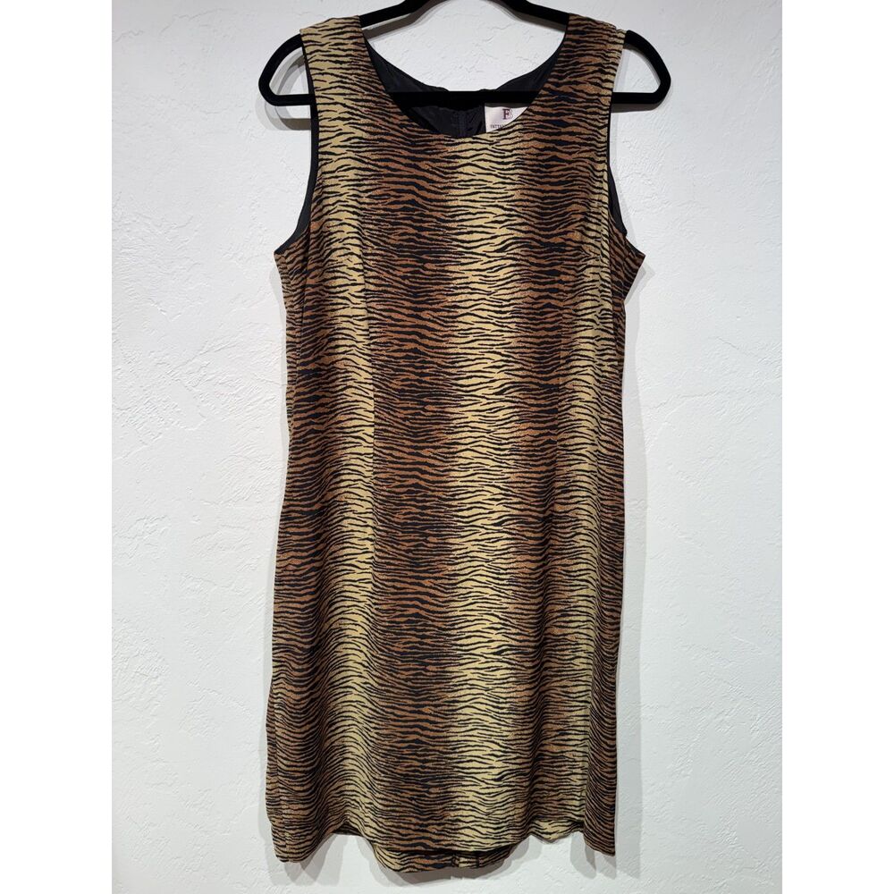 Animal Print Mob Wife Fattaneh Bahari Tiger Dress Set Sz 12 USA Costume Mystery